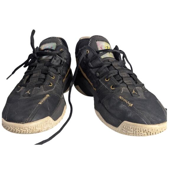 Nike Jordan One Take 2 Black Metallic Gold CW2457 007 Men's Size 8 US Basketball - Picture 2 of 10